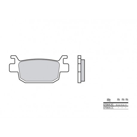 1035752 : Pastiglie freno posteriori Brembo 07064CC Forza 125 300 NSS