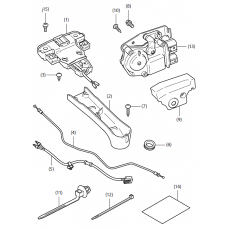 08L72-K40-F70 : Système d'ouverture électronique de top-case Honda Forza 125 300 NSS