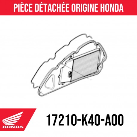 17210-K40-A00 : Honda V4 OEM Air Filter Forza 125 300 NSS