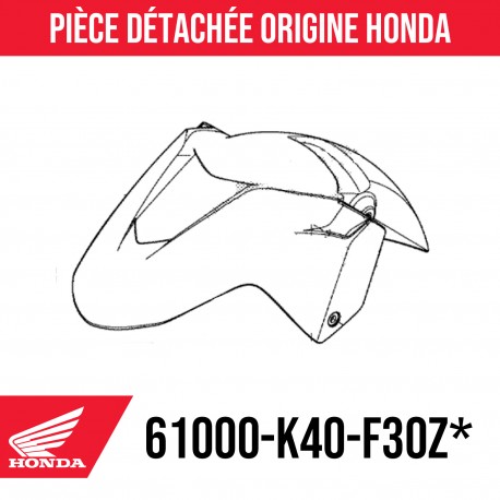 61000-K40-F30ZA : Guardabarros delantero Honda Honda Forza 125