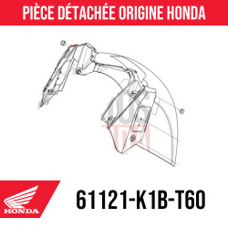 61121-K1B-T60 : Guardabarros delantero interior 2025 Forza 125 300 NSS
